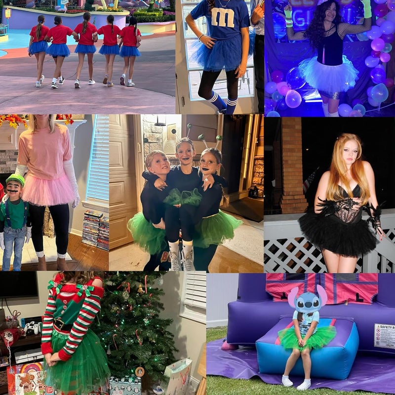 Zando Tutu for Women Adults Teens 5 Layers Halloween Costume Cosplay Running Tutu Party Elastic Fluffy Tulle Dance Skirt - Image 2